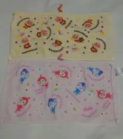 アンパンマン　ドキンちゃん　コキンちゃん　 スナップ付きタオル ループタオル