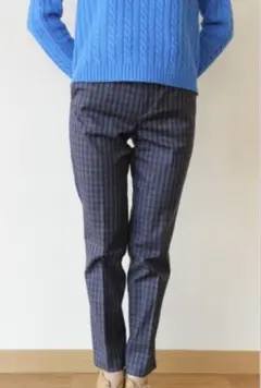 MACPHEE(マカフィー）　チェック　タイトスリムパンツ　36