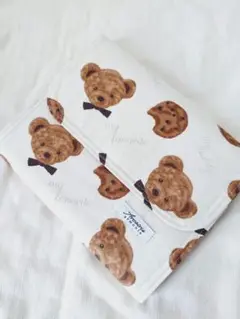 タイムSALE ハンドメイド‪☆クッキー＆ベア 母子手帳ケース マルチケース