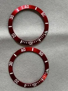 レッド ベゼルリング 38mm２個セット赤