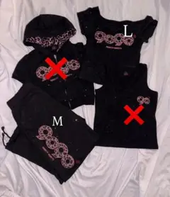 9090 girl OG Logo Glitter セットアップ ピンク