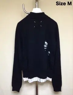 新品 M マルジェラ 21ss デストロイ 加工ニット 黒 1441