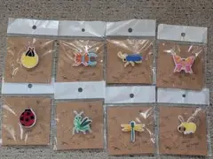 INSECT COLLECTION 昆虫刺繍 ブローチ バッチ 8個セット