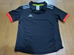 adidas ポロシャツ 黒赤 3本ストライプ