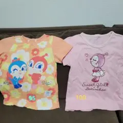 アンパンマン　ドキンちゃんコキンちゃんTシャツ2セット95 100
