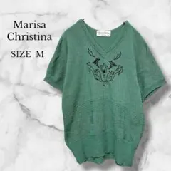 Marisa Christina ニット セーター 半袖 Vネック カジュアル