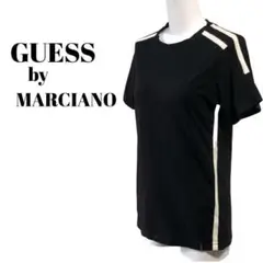 【GUESSbyMARCIANO】Sサイズ ヴィンテージ ラインTシャツ 黒