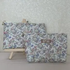 ハンドメイド　リバティ　ラミネート　ポーチセット⑤