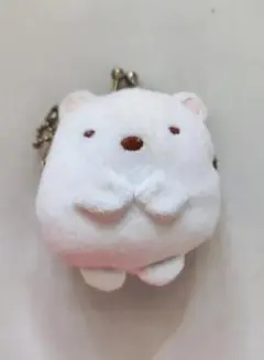 ホワイトクマぬいぐるみマスコットキーチェーン付き