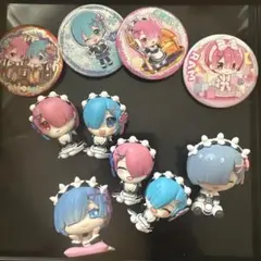レムとラム フィギュア＆バッジセット