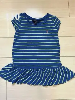 Ralph Lauren 青緑ストライプ チュニック110㎝