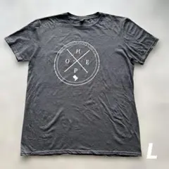 USA古着半袖Tシャツ ダークグレー L チャコール アメリカ古着 アメカジ希少