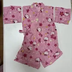 ハローキティ 甚平 100cm ピンク