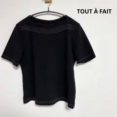【TOUT À FAIT】シャツ　半袖　短丈　ブラック