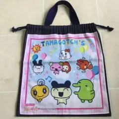 美品＊たまごっち柄＊体操着入れ＊巾着バック＊平成レトロ＊カワイイよ！