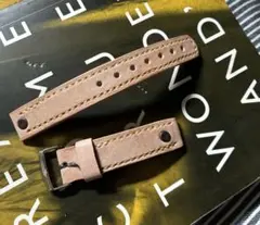 栃木レザーヌメ革 本革 腕時計ベルト 18mm 手縫い仕上げ ドレスアップに最適
