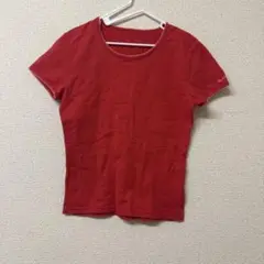 レッド 半袖 Tシャツ シンプル Mサイズ 夏服