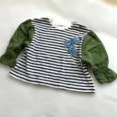 RAG MART ラグマート　長袖　シャツ 80 花柄　ボーダー　ブラウス　匿名