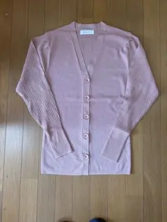 ピンク Vネック カーディガン