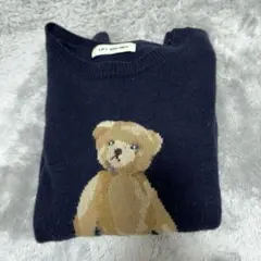 リリーブラウン Lily Bearニットプルオーバー ネイビー