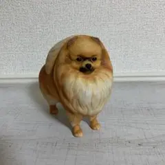 陶器製　ポメラニアン　犬　置物