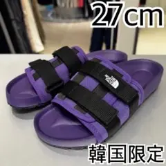 27cm＊ウーヴン スライド　サンダル＊ブラック　パープル＊ノースフェイス＊韓国