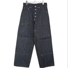 DOUBLE KNEE DENIM PANTS PRODUCTED UNUSED