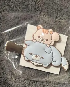 リラックマ 前髪クリップ アオイコオオカミ＆サクラノコリス ガチャガチャ