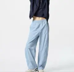 ユニクロ　ギアパンツ　水色　S
