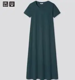 UNIQLO/ユニクロ☆エアリズムコットンAラインロングワンピース（半袖）S 黒