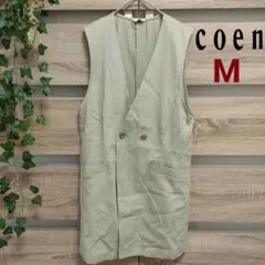 coen（コーエン）ジレ Mサイズ ベージュ タグ付き未使用品