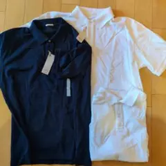 【新品2プラスおまけ】GU ポロシャツ ネイビー ホワイト Lサイズ 3枚セット