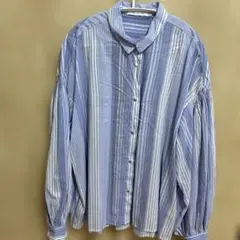 AMERICAN HOLIC 青と白のストライプ L