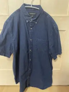 BANANA REPUBLIC 半袖シャツ L ダークブルー