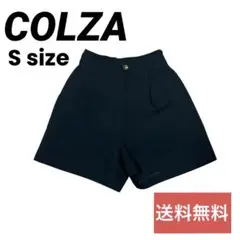 【COLZA/コルザ】ブラックショートパンツ ゴム入りウエストSサイズ　黒
