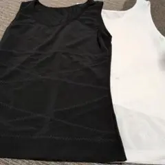 黒と白メッシュタンクトップセット