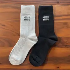 未使用 靴下 ソックス 2足 miumiu