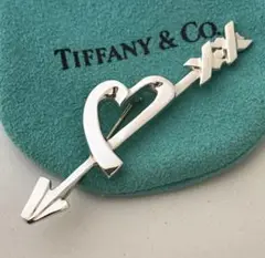 Tiffany ラビングハート&キス アロー ブローチ希少美品