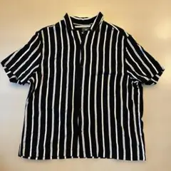 H&M ストライプ 半袖シャツ US XL