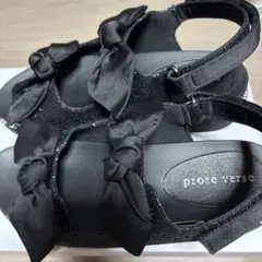 ラティス　レディース　サンダル　ブラック　リボン　L 最終値下げ‼️
