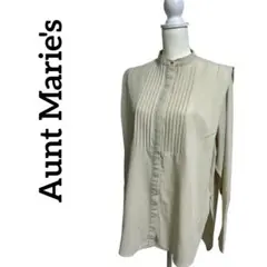 Aunt Marie's アントマリーズ ショルダータック　バンドカラーシャツ