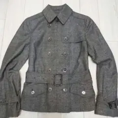 極美品 BURBERRY LONDON 高級生地 カシミア混トレンチジャケットM