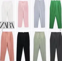 【ザラ】ZARA ピンク スラックス ハイウエスト　Mサイズ