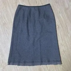 ストラネス スカート サイズ34 グレー カシミヤ タイトスカート ビジネス