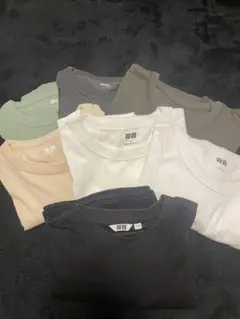 ユニクロ クルーネックTシャツ6枚 エアリズムコットンTシャツ1枚 セット