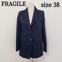 【新品】FRAGILE テーラードジャケット サイズ38 ネイビー フラジール
