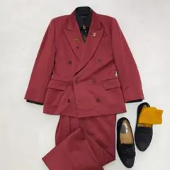 90S 00S　ヴィンテージ　6釦ダブルブレストスーツ　セットアップ
