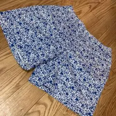 ユナイテッドアローズ　ショートパンツ　サイズS 花柄ブルー　ゴルフパンツ