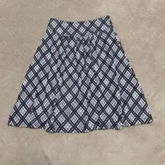 エムケーミッシェルクラン(size38)チェックフレアスカート　ファスナー