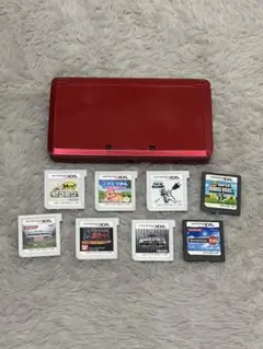 Nintendo 3DS レッド 本体 + ゲームソフト8本早い者勝ち!
